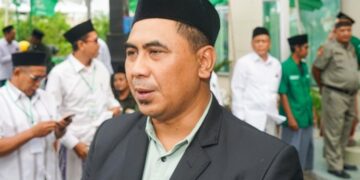 Wakil Gubernur Jawa Tengah, Taj Yasin diwawancara menghadiri acara Istighotsah dan Pembinaan Organisasi dalam rangka Harlah NU) dan peringatan Isra Mikraj Nabi Muhammad SAW di Gedung MWCNU Kaliwungu, Kendal, Jumat, 16 Januari 2026. (Humas Pemprov Jateng/Lingkarjateng.id)