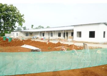 Lahan pembangunan gedung Sekolah Rakyat di dekat Kantor Kecamatan Tlogowungu, Kabupaten Pati. (Lingkarnews Network/Lingkarjateng.id)