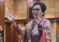 Mantan Menteri Keuangan, Sri Mulyani, saat acara perpisahan di gedung Kemenkeu RI pada Senin, 8 September 2025. (Antara/Lingkarjateng.id)