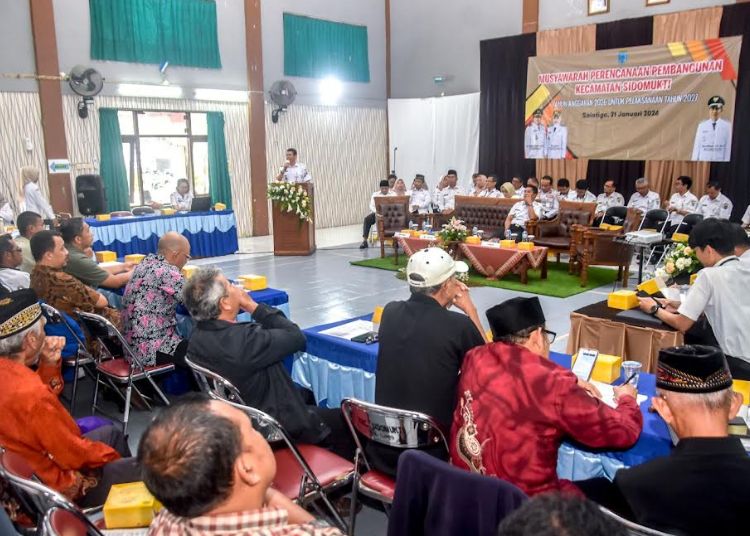 Wali Kota Salatiga Arahkan Pembangunan di Sidomukti Usung Ekonomi Lokal 25 Suasana Musrenbang Kecamatan Sidomukti, Kota Salatiga tahun 2027 pada Rabu, 21 Januari 2026. (Prokompim Setda Salatiga/Lingkarjateng.id)