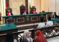 Suasana sidang ketiga Botok dan Teguh AMPB di PN Pati pada Rabu, 14 Januari 2026. (Lingkarnews Network)