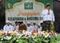 Ketua DPRD Demak Zayinul Fata saat memberikan tausiyah pengajian selapanan dan khotmil Qur’an Muslimat Nahdlatul Ulama (NU) Kecamatan Bonang pada Selasa, 21 Januari 2026. (M Burhanuddin Aslam/Lingkarjateng.id)
