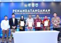4 Daerah Eks Karesidenan Pekalongan Sepakati Proyek Waste to Energy 34 Penandatanganan Nota Kesepahaman (MoU) kerja sama pengelolaan sampah berbasis Waste to Energy antara empat pemerintah daerah di kawasan Pekalongan Raya di Hotel Aston Syariah Kota Pekalongan, Selasa, 27 Januari 2026. (Fahri Akbar/Lingkarjateng.id)