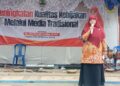 Anggota Komisi E DPRD Jawa Tengah Ida Nurul Farida saat membuka sosialisasi Peraturan Daerah Provinsi Jawa Tengah tentang Pemajuan Kebudayaan Daerah di Desa Giling, Kecamatan Pabelan, Kabupaten Semarang, Rabu, 11 Februari 2026. (Angga Rosa/Lingkarjateng.id)