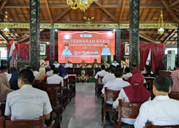 Kegiatan Musker PMI Demak Tahun 2026, bertempat di Pendopo Kabupaten Demak, baru-baru ini. Foto : M Burhan/Lingkar Jateng