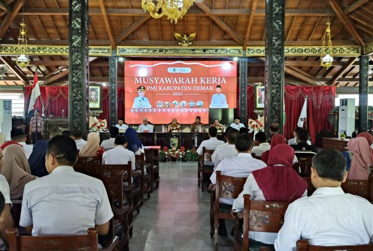 Hadapi Tantangan 2026, PMI Demak Optimalkan Kinerja Kemanusiaan 25 Kegiatan Musker PMI Demak Tahun 2026, bertempat di Pendopo Kabupaten Demak, baru-baru ini. Foto : M Burhan/Lingkar Jateng