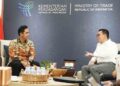 Bupati Jepara, Witiarso Utomo saat bertemu Menteri Perdagangan Budi Santoso di Jakarta, pada Selasa (3/2/2026). (Tomi Budianto/Lingkarjateng.id)