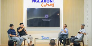 Wakil Ketua DPRD Jawa Tengah, Mohammad Saleh, saat menjadi pembicara pada Forum Group Discussion (FGD) “Satu Tahun Kepemimpinan Luthfi-Yasin” di Kantor Gubernur Jawa Tengah, Senin, 23 Februari 6. (Humas Pemprov Jateng/Lingkarjateng.id)