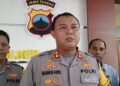 Kapolres Blora AKBP Wawan Andi Susanto saat dimintai keterangan terhadap kelanjutan kasus kekerasan kucing. Jumat, 13 Februari 2026. (Antara)