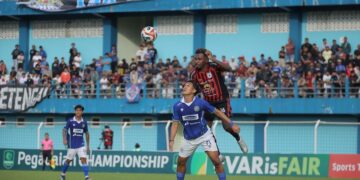 Pertandingan Persiku melawan Persipura di Stadion Wergu Wetan Kudus pada 30 Januari 2026 lalu. Foto: Nisa Hafizhotus Syarifa / Lingkar