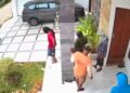 Tangkapan layar video CCTV yang memperlihatkan sekelompok orang mendatangi salah satu rumah warga di Gg. Manunggal, Desa Wonokerto Kulon, Kecamatan Wonokerto, Kabupaten Pekalongan, Rabu, 25 Februari 2026 sekitar pukul 11.08 WIB. (WhatsApps Group/Lingkarjateng.id)