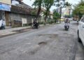 Kondisi salah satu ruas jalan rusak di Blora-Purwodadi. Foto : Hanafi/Lingkar