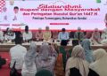 Bupati Kendal, Dyah Kartika Permanasari, dalam acara Silaturahmi Bupati dengan masyarakat dan peringatan Nuzulul Qur'an 1447 Hijriyah di Pendopo Tumenggung Bahurekso Setda Kendal, Senin, 9 Maret 2026. (Anik Kustiani/Lingkarjateng.id)