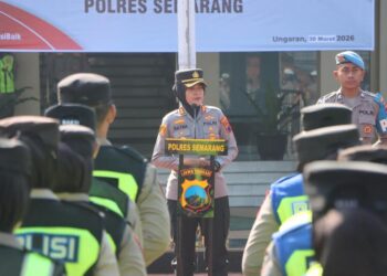 Kapolres Semarang AKBP Ratna Quratul Ainy menyampaikan bahwa pihaknya bersama jajaran terus berkomitmen memberikan pelayanan terbaik kepada masyarakat. Foto : Hesty / Lingkar