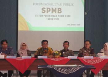 Forum Konsultasi Publik SPMB 2026 di Aula B Kantor Dinas Pendidikan Kota Pekalongan, Kamis, 12 Maret 2026. (Fahri Akbar/Lingkarjateng.id)