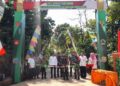 SIMBOLIS: Suasana acara penutupan program TMMD reguler ke-127 di Desa Gedong, Kecamatan Patean, Kabupaten Kendal pada Rabu, 11 Maret 2026. (Anik Kustiani/Lingkarjateng.id)