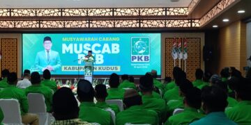PKB Kudus Bidik 10 Kursi DPRD pada Pemilu 2029 Mendatang 11 Dewan Pimpinan Cabang (DPC) Partai Kebangkitan Bangsa (PKB) Kabupaten Kudus menggelar Musyawarah Cabang (Muscab) di Hotel Kenari Asri, Kamis (16/4/2026).