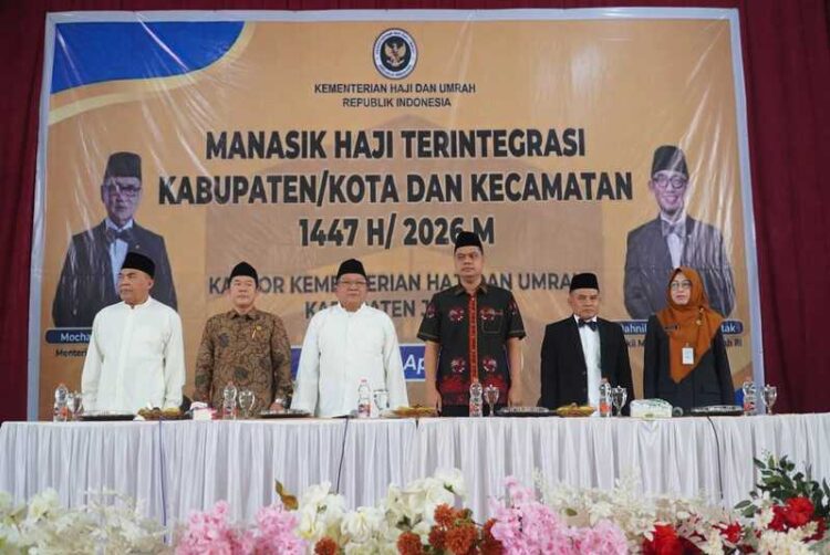 Kegiatan Manasik Haji Terintegrasi di Gedung Haji Kabupaten Jepara, pada Kamis (9/4/2026). Foto : Tomi Budianto / Lingkar