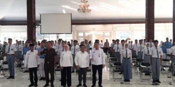 Suasana pembukaan tes wawasan kebangsaan seleksi calon pengibar Bendera Pusaka di Pendopo Tumenggung Bahurekso Setda Kendal, Rabu 1 April 2026. (Anik Kustiani/Lingkarjateng.id)
