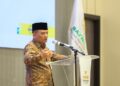 Gubernur Jawa Tengah, Ahmad Luthfi, dalam kegiatan Halaqah Ulama, Halal Bihalal, serta Rapat Koordinasi Pimpinan (Rakorpim) Majelis Ulama Indonesia (MUI) dan Baznas se-Jawa Tengah di Bandungan, Kabupaten Semarang, Kamis, 9 April 2026. (Humas Pemprov Jateng/Lingkarjateng.id)