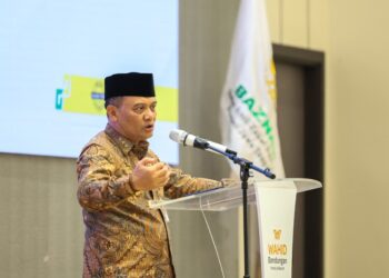 Gubernur Jawa Tengah, Ahmad Luthfi, dalam kegiatan Halaqah Ulama, Halal Bihalal, serta Rapat Koordinasi Pimpinan (Rakorpim) Majelis Ulama Indonesia (MUI) dan Baznas se-Jawa Tengah di Bandungan, Kabupaten Semarang, Kamis, 9 April 2026. (Humas Pemprov Jateng/Lingkarjateng.id)