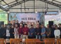 Foto bersama keluarga dalam Halal bihalal Lingkar Jateng Group di Resto Joglo, Kabupaten Jepara, Sabtu, 18 April 2026. (Lingkarjateng.id)