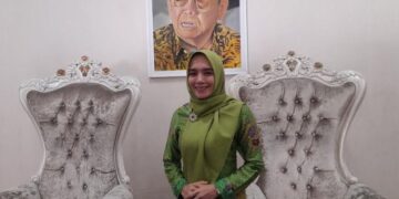 Istri Wabup Kendal, Niken Larasati Benny Karnadi saat ditemui di rumah dinas Wabup Kendal. (Anik Kustiani/Lingkarjateng.id)