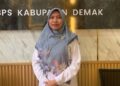 Penanggung Jawab Program Desa Cantik di BPS Demak, Evi Wahyu. (M. Burhanuddin Aslam/Lingkarjateng.id)