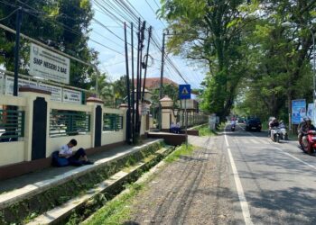 SMP Negeri 2 Kecamatan Bae, Kabupaten Kudus. (Mohammad Fahtur Rohman/Lingkarjateng.id)