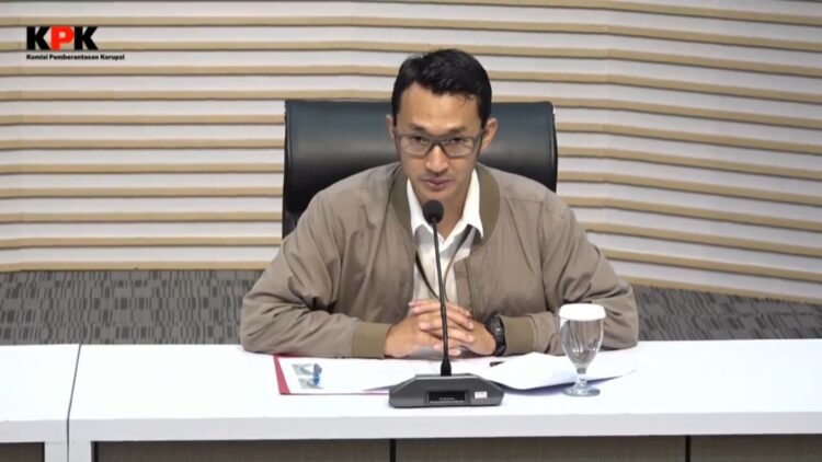 Juru Bicara KPK Budi Prasetyo. Foto : Tangkapan layar youtube KPK/Lingkar