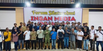 Acara Forum Silaturahmi Insan Media Kabupaten Pekalongan yang digelar di Gedung PPNI, Kabupaten Pekalongan, Sabtu sore, 25 April 2026. (Fahri Akbar/Lingkarjateng.id)