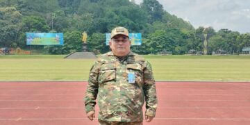 Ketua DPRD Demak Zayinul Fata mengenakan seragam komcad saat mengikuti retreat di Akmil Magelang. (Dok. Pribadi/Lingkarjateng.id)