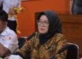 Koordinator Divisi Penanganan Pelanggaran, Data, dan Informasi sekaligus Penanggung jawab Unit Pengelola Barang Dugaan Pelanggaran Bawaslu Demak, Kusfitria Marstyasih. (M Burhanuddin Aslam/Lingkarjateng.id)