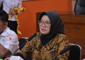 Koordinator Divisi Penanganan Pelanggaran, Data, dan Informasi sekaligus Penanggung jawab Unit Pengelola Barang Dugaan Pelanggaran Bawaslu Demak, Kusfitria Marstyasih. (M Burhanuddin Aslam/Lingkarjateng.id)