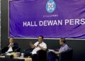 Forum diskusi terkait perlindungan hukum karya jurnalistik di Kantor Dewan Pers, Jakarta, Kamis, 23 April 2026. (Antara)