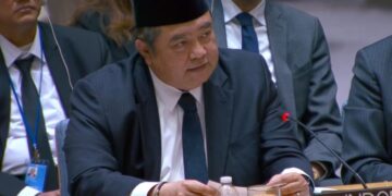 Duta Besar Indonesia untuk PBB Umar Hadi mengikuti  Sidang Dewan Keamanan PBB di Markas PBB, New York, Selasa siang waktu setempat, 31 Maret 2026. (Dok. for Lingkarjateng.id)