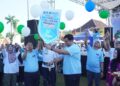 Wakil Bupati Jepara M. Ibnu Hajar (Gus Hajar) saat memimpin Apel pembukaan rangkaian peringatan Hari Pendidikan Nasional (Hardiknas) 2026 di Alun-alun Jepara, pada Jumat, 24 April 2026. (Tomi Budianto/Lingkarjateng.id)