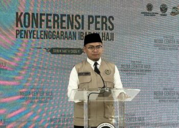 Juru Bicara Kemenhaj, Ichsan Marsha di Asrama Haji Pondok Gede, Jakarta Timur. Foto : Dok. PPIH 2026