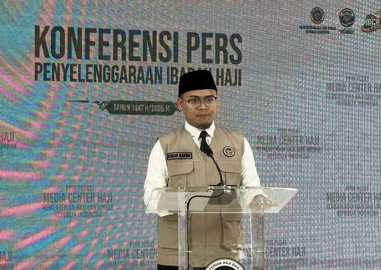 Kemenhaj Ingatkan Jemaah Haji Indonesia Jaga Kesehatan, Atur Waktu Selama di Tanah Suci 25 Juru Bicara Kemenhaj, Ichsan Marsha di Asrama Haji Pondok Gede, Jakarta Timur. Foto : Dok. PPIH 2026