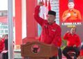 298 Kader Berebut Kursi Ketua PAC PDI Perjuangan Pekalongan 30 Ketua DPC PDI Perjuangan Kabupaten Pekalongan, Riswadi, dalam acara Musyawarah Anak Cabang (Musancab) di Kantor DPC Kajen pada Rabu, 20 Mei 2026. (Fahri Akbar/Lingkarjateng.id)