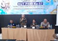 Bupati Kendal, Dyah Kartika Permanasari, saat memberikan sambutan dalam peringatan HUT ke-57 PHRI di salah satu restoran di Kabupaten Kendal, Selasa, 12 Mei 2026. (Anik Kustiani/Lingkarjateng.id)
