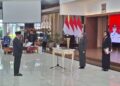 Bupati Kendal, Dyah Kartika Permanasari, saat melantik Agus Dwi Lestari menjadi Sekda Kendal definitif di Pendopo Kabupaten Kendal, Rabu, 20 Mei 2026. (Unggul Priambodo/Lingkarjateng.id)