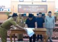 Rapat Paripurna penandatanganan persetujuan raperda antara dewan dan Bupati Demak di ruang rapat paripurna DPRD Demak pada Senin, 11 Mei 2026. (M. Burhanuddin Aslam/Lingkarjateng.id)