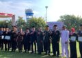 Bupati Kendal, Dyah Kartika Permanasari, berfoto bersama jajaran Pemkab Kendal usai upacara Harkitnas di Alun-alun Kendal, Rabu, 20 Mei 2026. (Elza Nur Fauziah/Lingkarjateng.id)