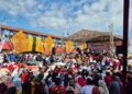 Suasana puncak peringatan May Day di Sport Center Demak. Foto : Burhan/Lingkar