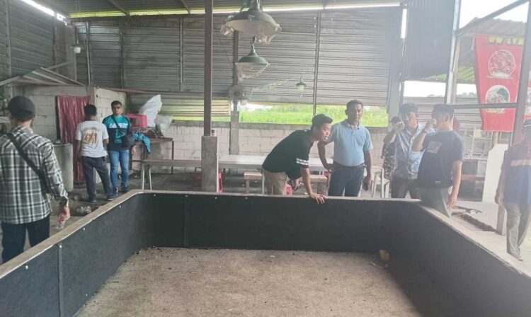 Polisi dan Warga Gerebek Judi Sabung Ayam dan Dadu Bathok di Demak 25 Polisi bersama warga saat menggerebek lokasi yang diduga menjadi judi sabung ayam di Desa Karangsono Demak. Foto: Burhan Aslam/Lingkar