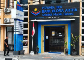 Kantor Pusat Perseroda BPR Bank Blora Artha. Foto : Eko Wicaksono/Lingkar