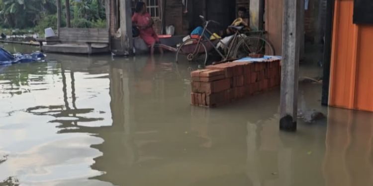 BANJIR: Kondisi banjir di Desa Ketitangwetan, Kecamatan Batangan, Kabupaten Pati pada Selasa, 26 Mei 2026. (dok for Lingkarjateng.id)