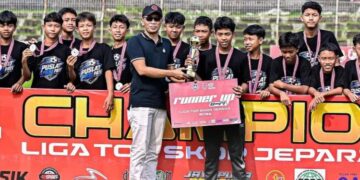 Tim PSSI Pati U-14 meraih juara 2 Liga TopSkor Zona Jepara musim 2025-2026. (Dok. Pribadi/Lingkarjateng.id)