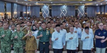 Suasana pembukaan Musyawarah Nasional (Munas) II Perkumpulan Aparatur Pemerintah Desa Seluruh Indonesia (PAPDESI) Tahun 2026 di Operation Room Kementerian Desa dan Pembangunan Daerah Tertinggal (Kemendes PDT) RI, Jakarta, Senin, 11 Mei 2026. (dok for Lingkarjateng.id)